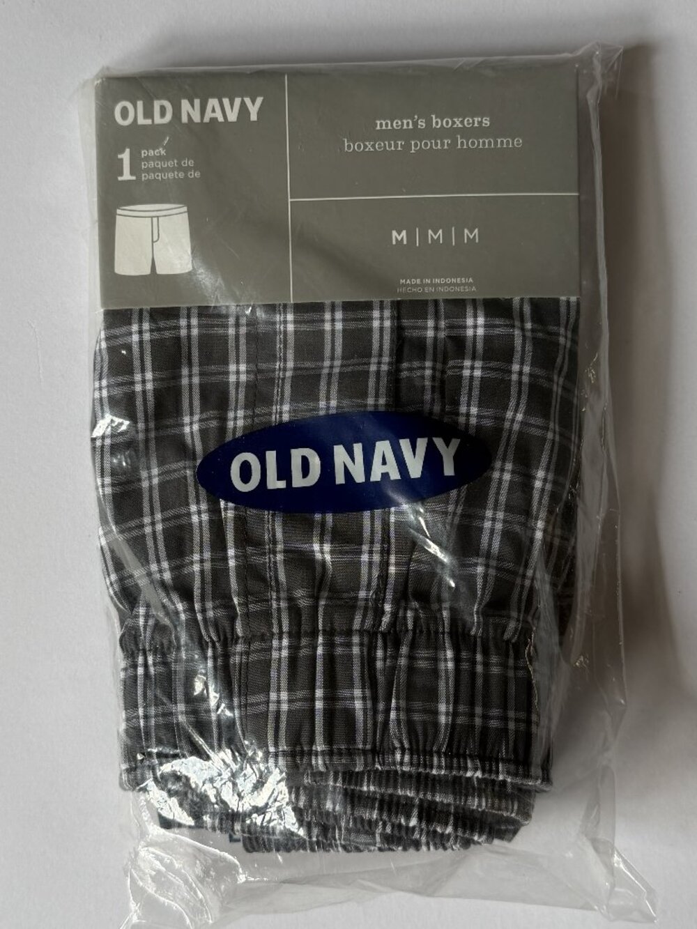 OLD NAVY Bundle 6-Piece Men's M Boxers 100% COTTON Woven Blue & Grey Plaids NEW - Picture 11 of 14